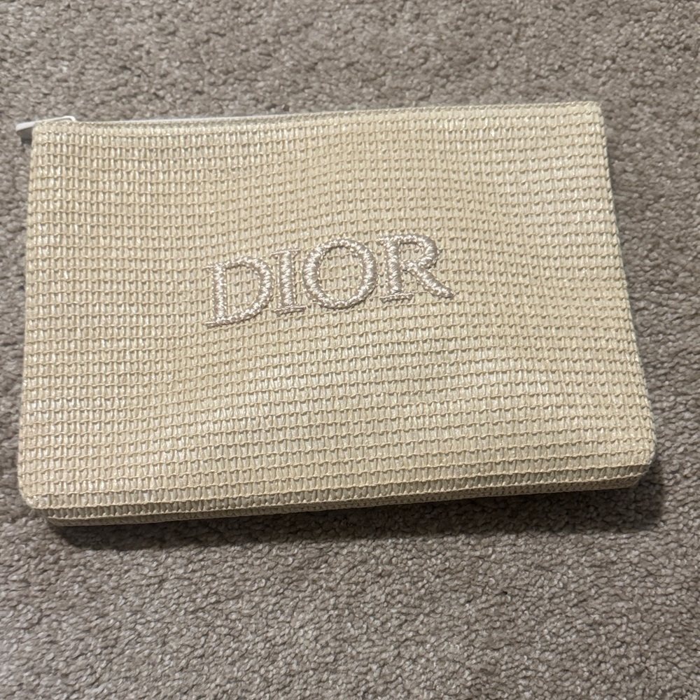 Dior Woven Cream Pouch